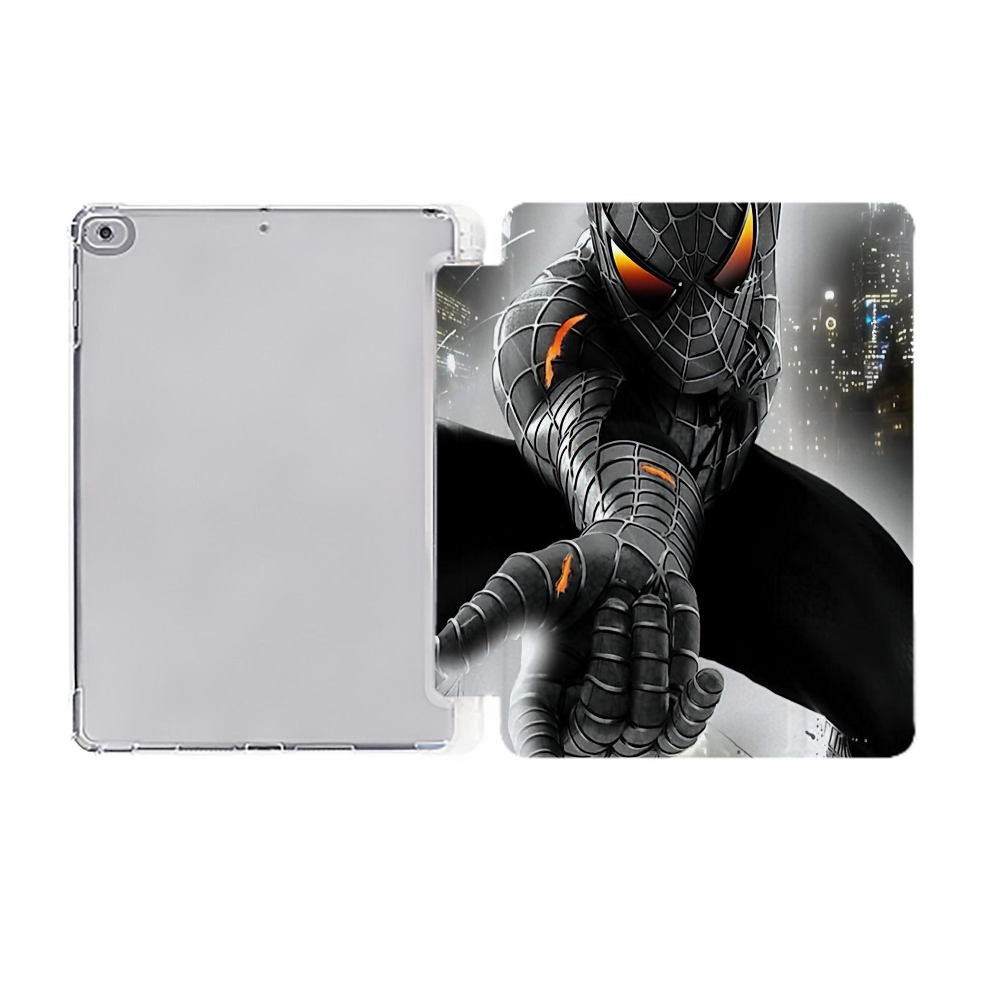 （画像用） Spider Man スパイダーマン IPad ケース ペン収納付き 三つ折りスタンド PUレザー×シリコン 対応機種9.5/10.5/10.9インチ